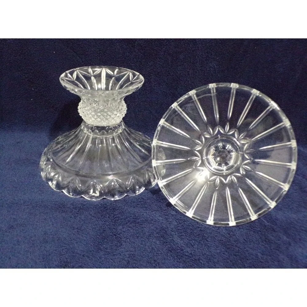 Vintage Godinger Glass Compote or Candy Dish 24% Lead Crystal w/Lid 11